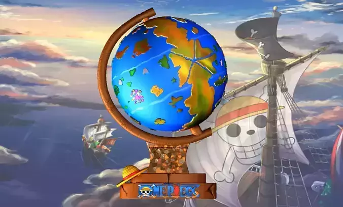 Globe One Piece World 3D print model