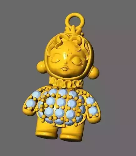 LABUBU DIAMOND PENDANT  MD003