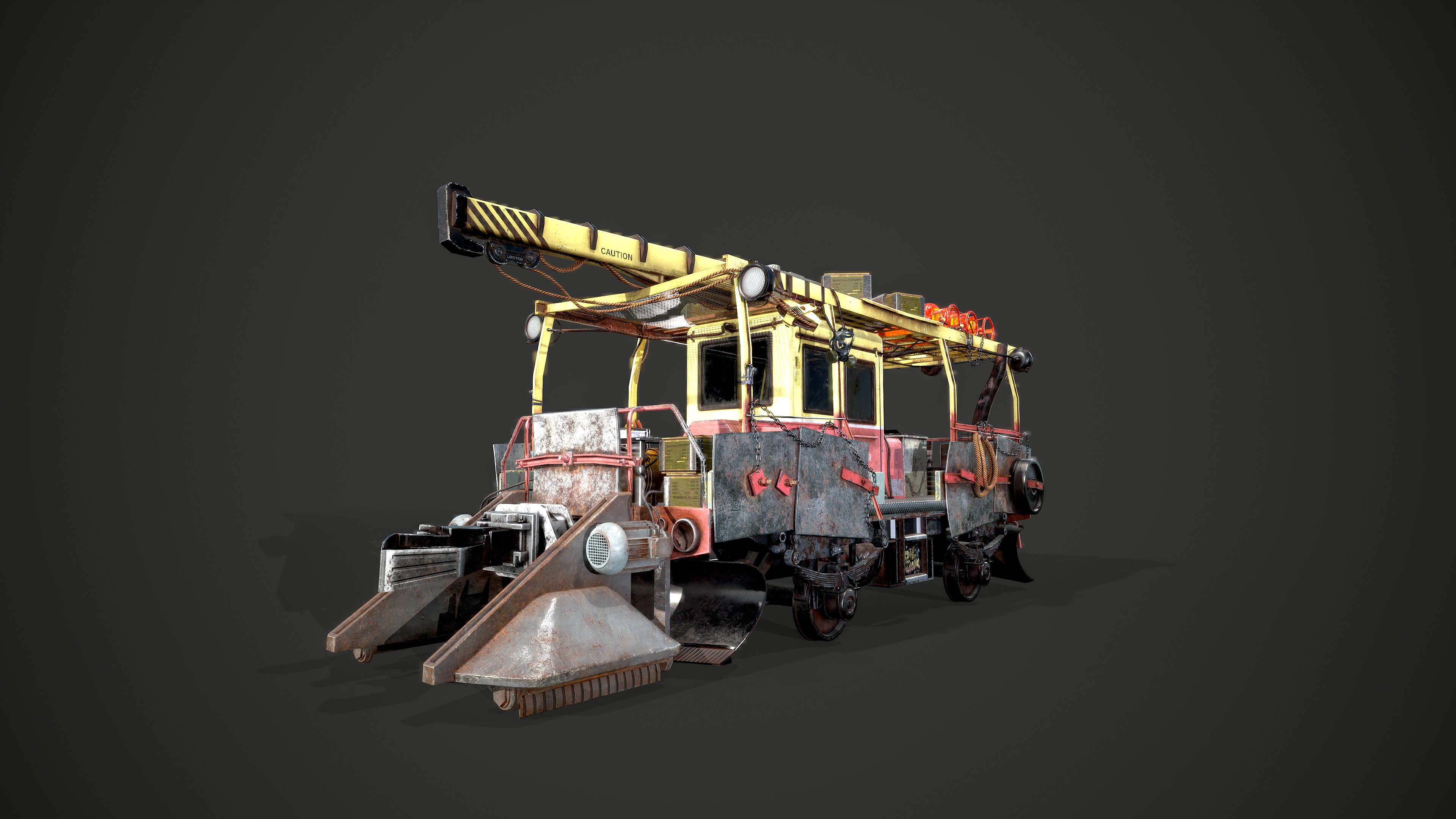 RAILCAR Low-poly 3D model_3