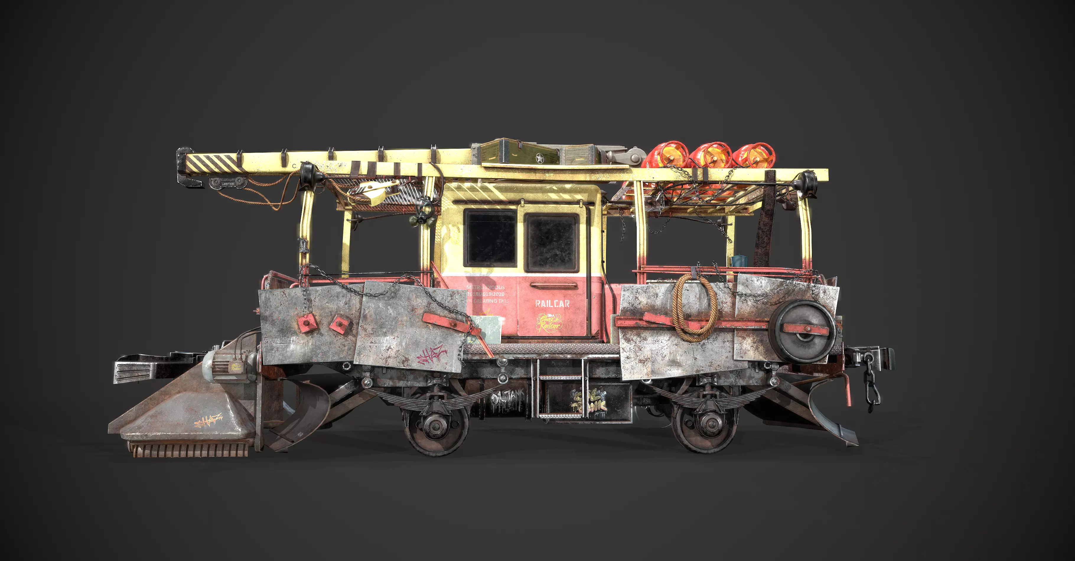 RAILCAR Low-poly 3D model_0