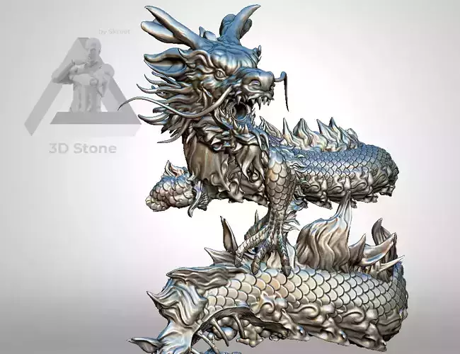 Chinese dragon with a lamp