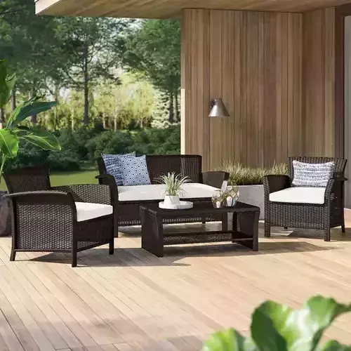 Livingston Wicker Rattan Seating Group - 2 Colour