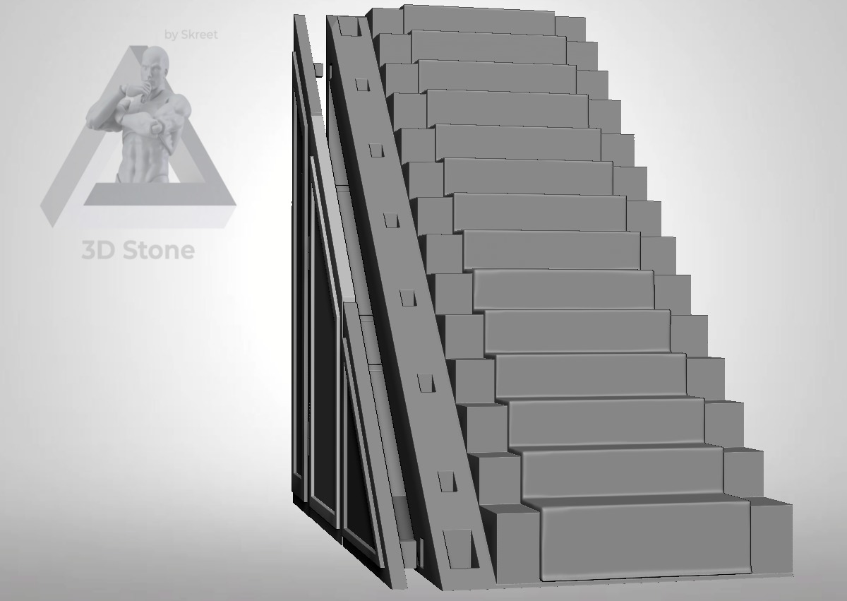 Cupboard Under the Stairs Book Nook Harry Potter 3D print model_10