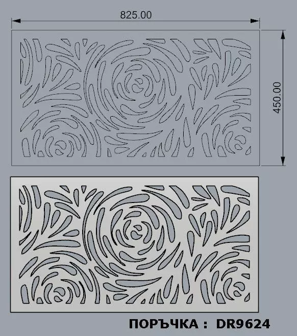 lasercut panel flora Free 3D model
