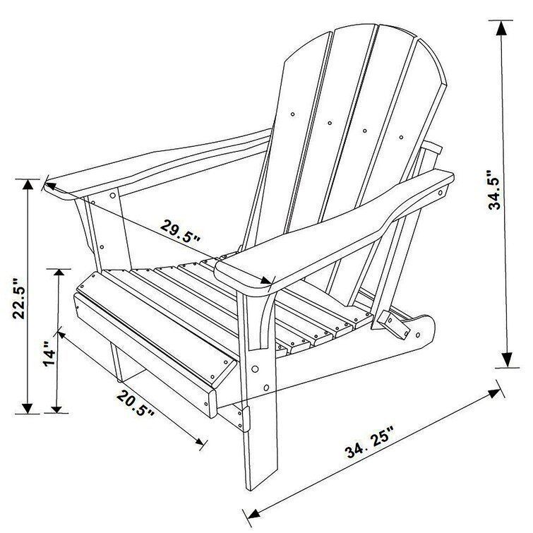 Alger Plastic Folding Adirondack Chair 3D model_1
