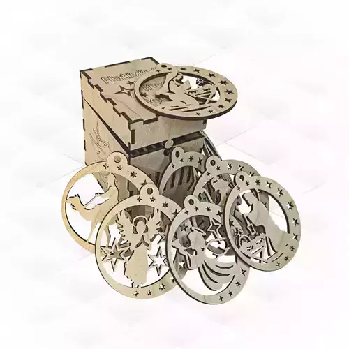 Set Nativity decor in box ready cut drawing 3D print model