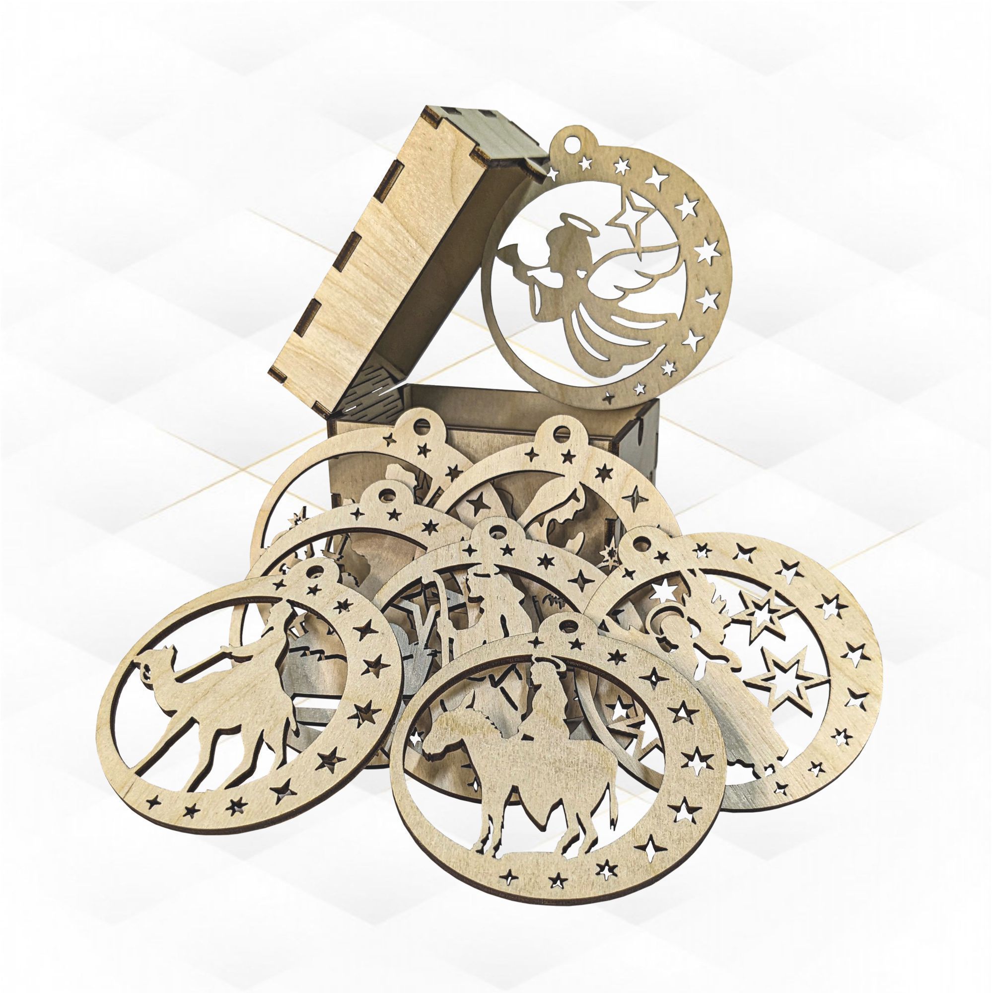 Set Nativity decor in box ready cut drawing 3D print model_2