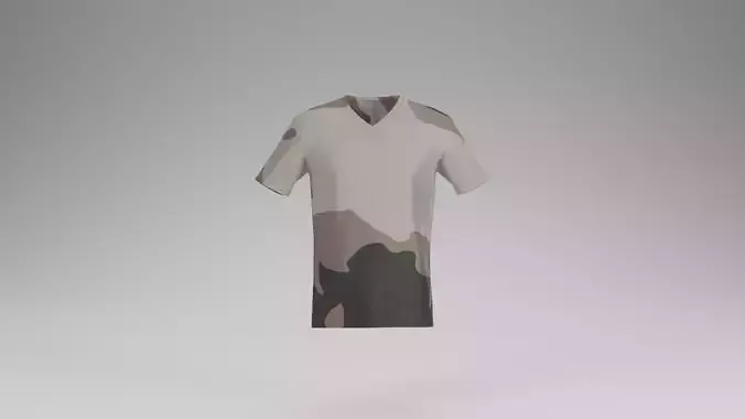 Military T-shirt High-poly 3D model