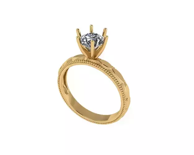 Women diamond engagement ring 3d render