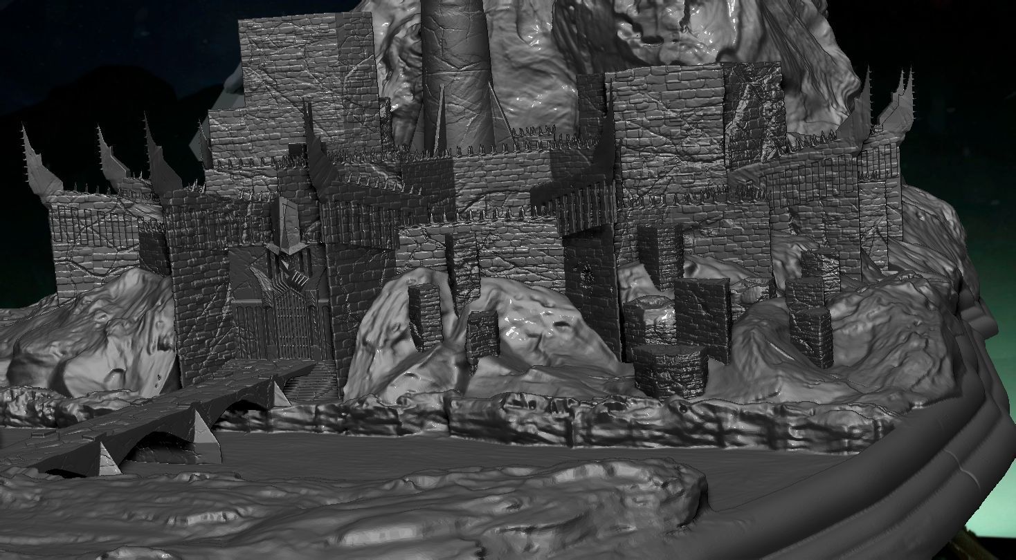 Lamp Minas Morgul fortress Lord of the Rings 3D print model_9