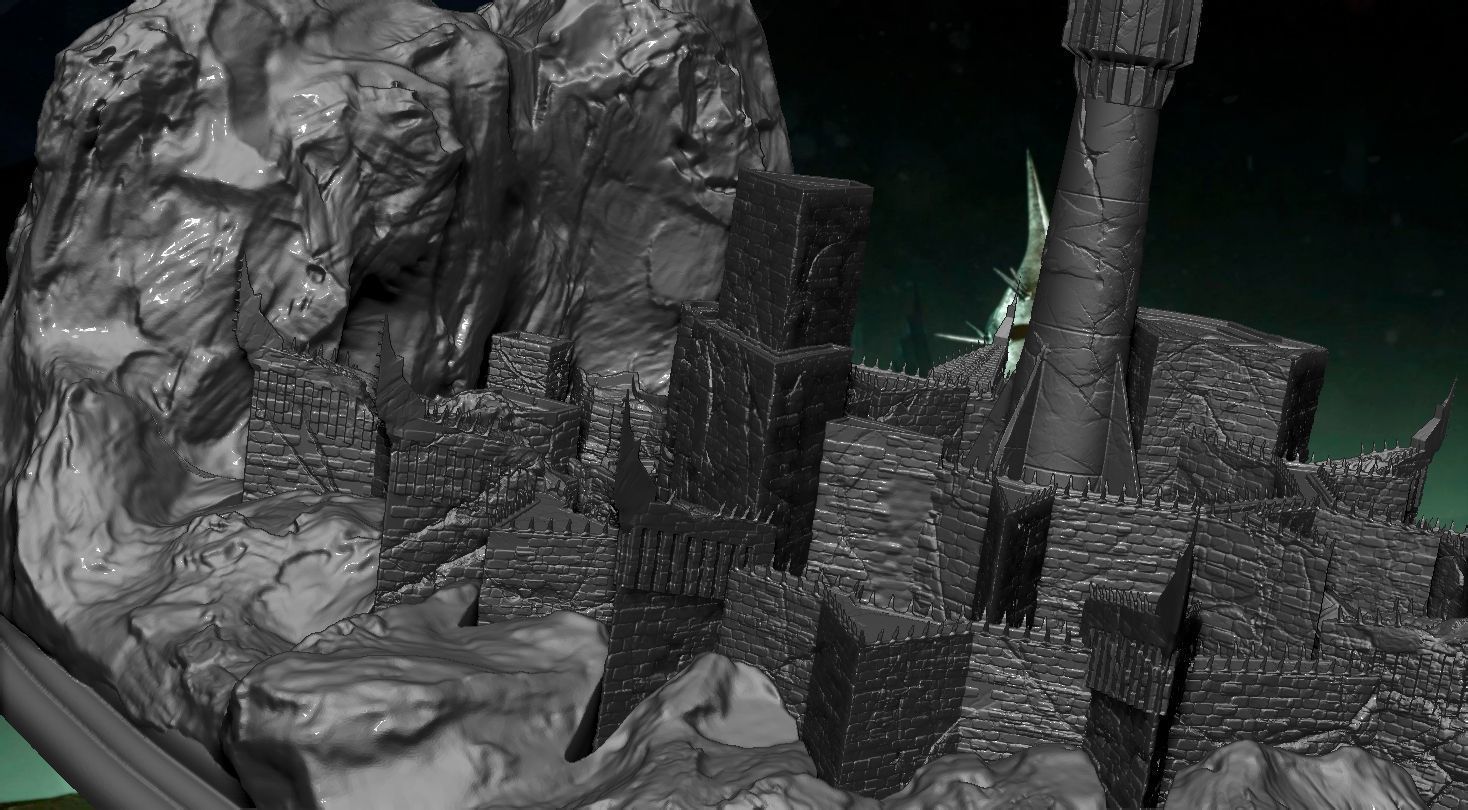 Lamp Minas Morgul fortress Lord of the Rings 3D print model_8