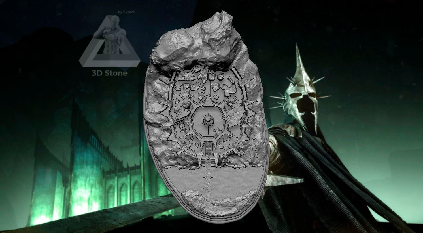 Lamp Minas Morgul fortress Lord of the Rings 3D print model_4