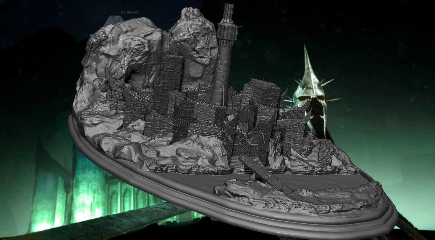 Lamp Minas Morgul fortress Lord of the Rings 3D print model_12