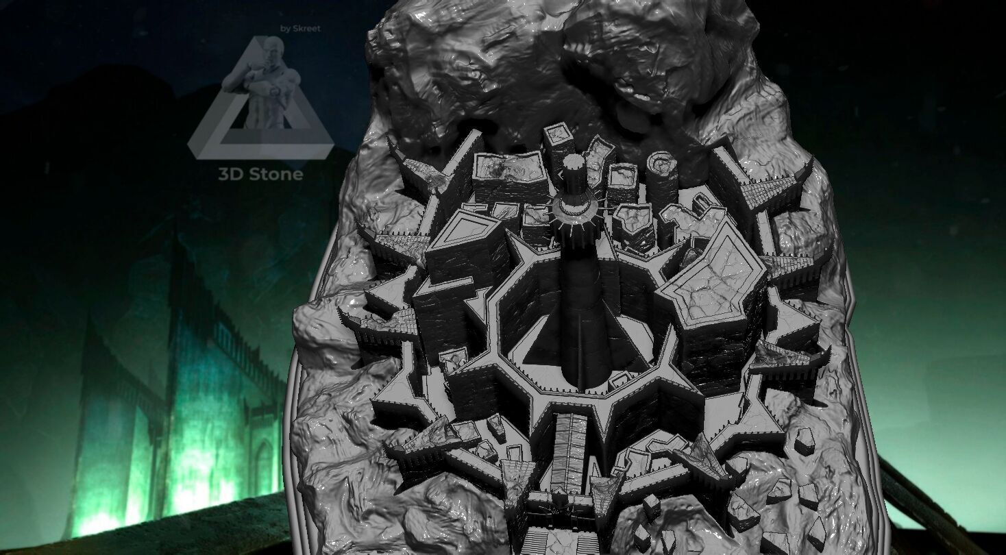 Lamp Minas Morgul fortress Lord of the Rings 3D print model_11