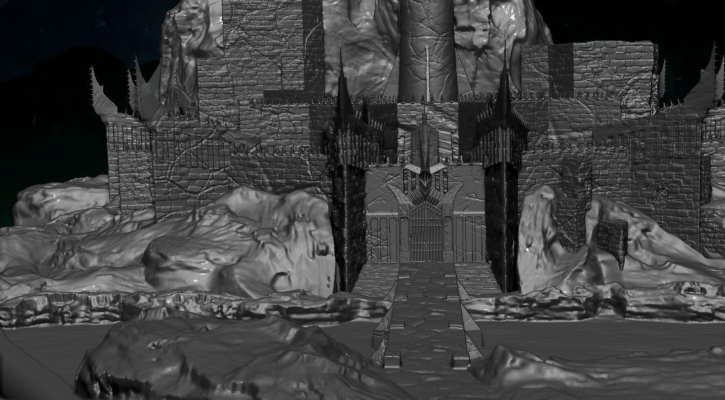 Lamp Minas Morgul fortress Lord of the Rings 3D print model_10