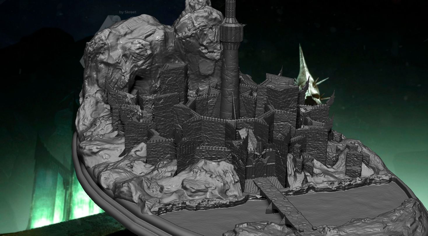 Lamp Minas Morgul fortress Lord of the Rings 3D print model_7