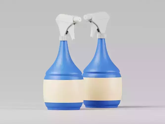 Plastic Spray Bottle 3D Model
