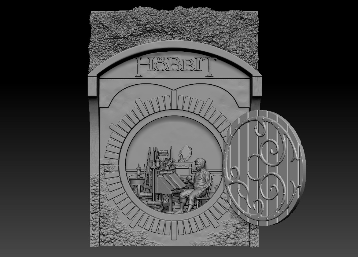 Book Nook Lamp Bag End Bilbo Baggins Lord of the Rings 3D print model_5