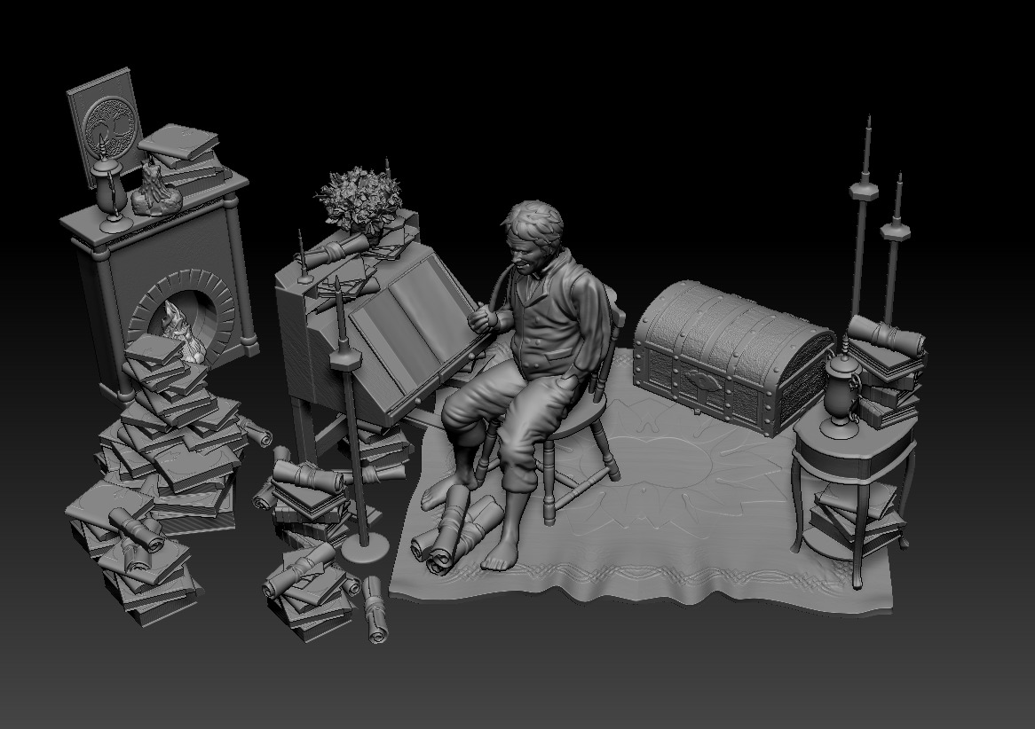 Book Nook Lamp Bag End Bilbo Baggins Lord of the Rings 3D print model_6