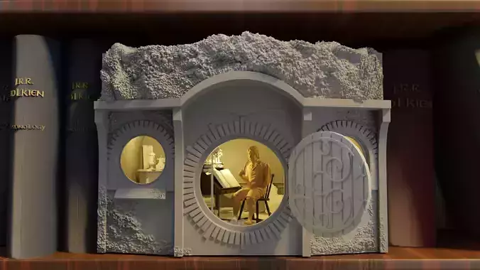 Book Nook Lamp Bag End Bilbo Baggins Lord of the Rings 3D print model