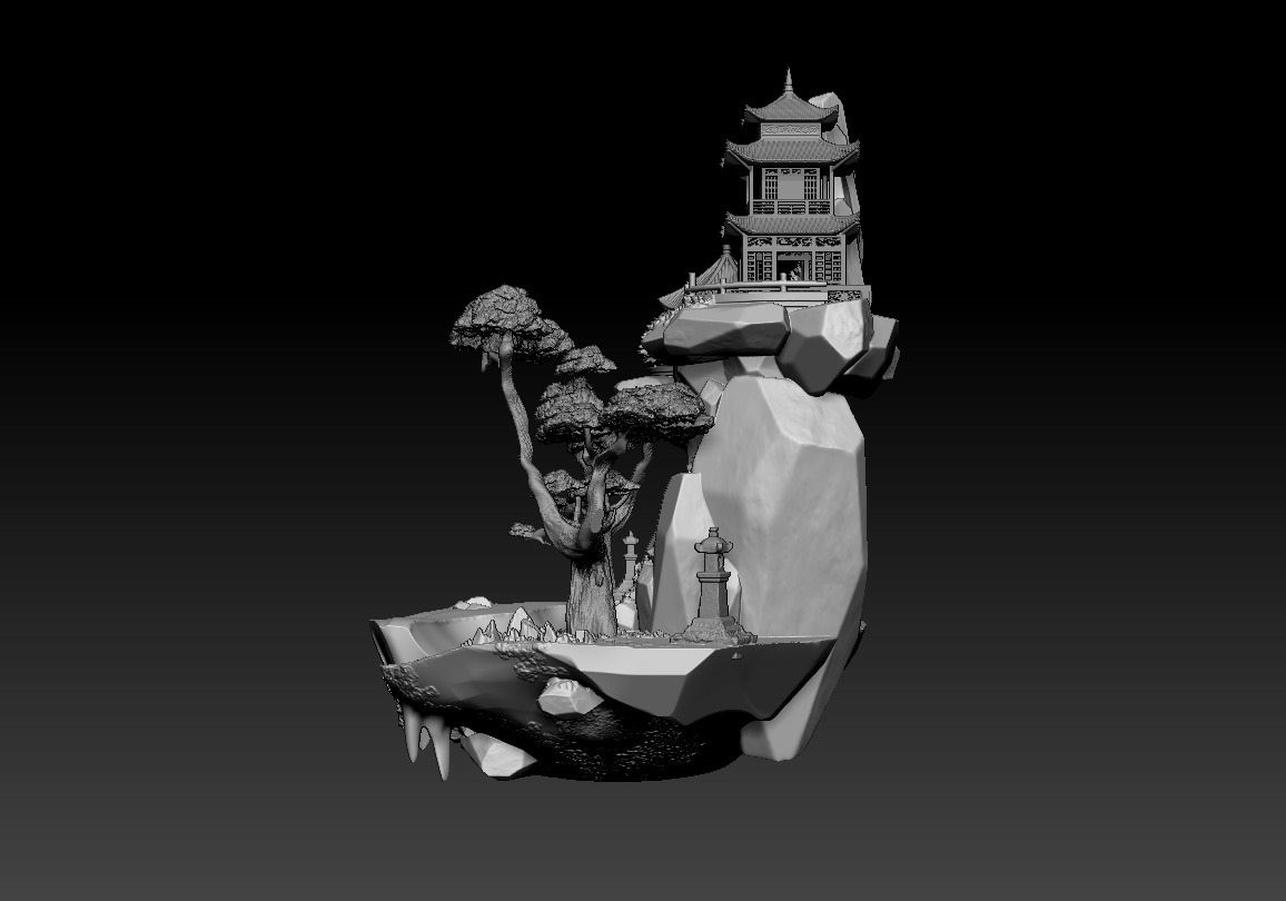 Chinese Rock Lamp 3D print model_4