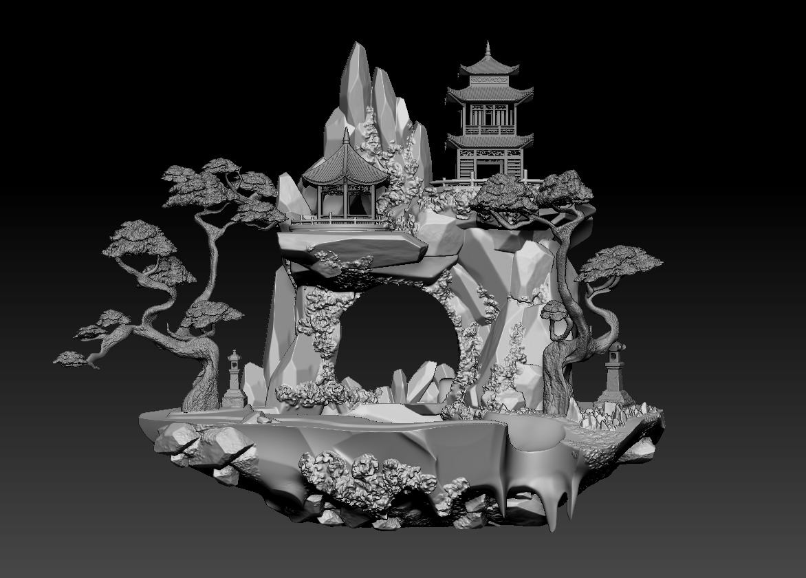 Chinese Rock Lamp 3D print model_3