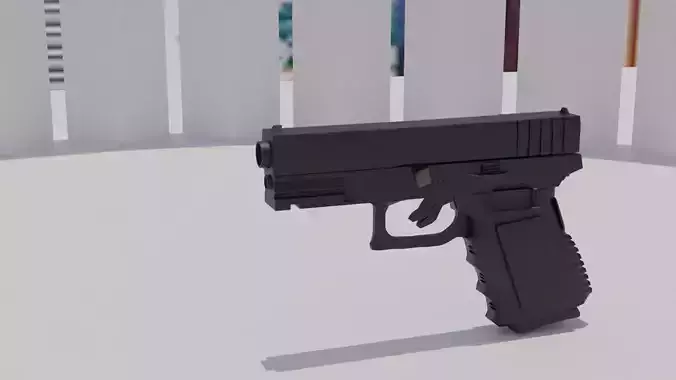 Short Gun low poly Low-poly 3D model