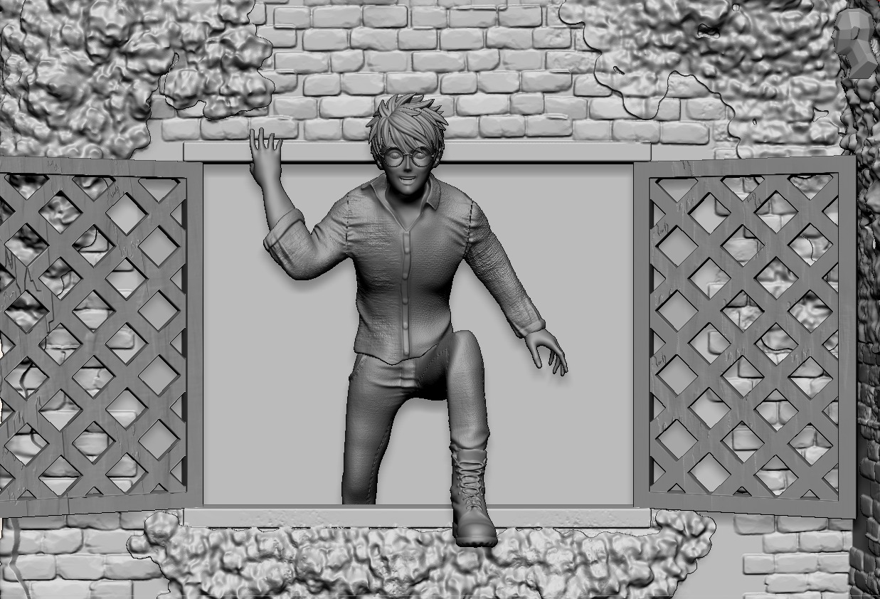 Lamp Harry Potter escapes from home in Ron Weasleys car 3D print model_9