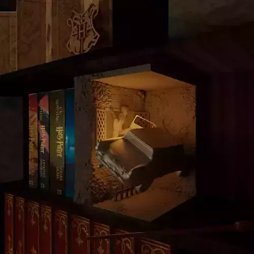 Lamp Harry Potter escapes from home in Ron Weasleys car 3D print model
