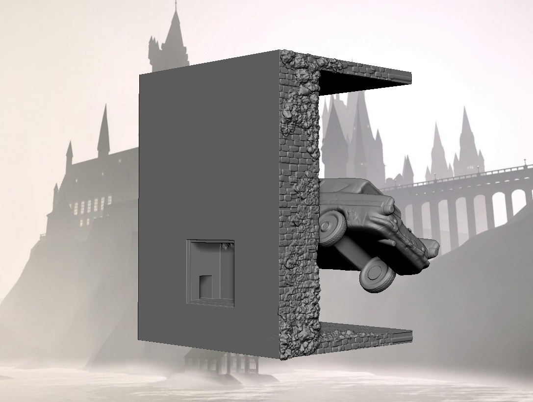 Lamp Harry Potter escapes from home in Ron Weasleys car 3D print model_8