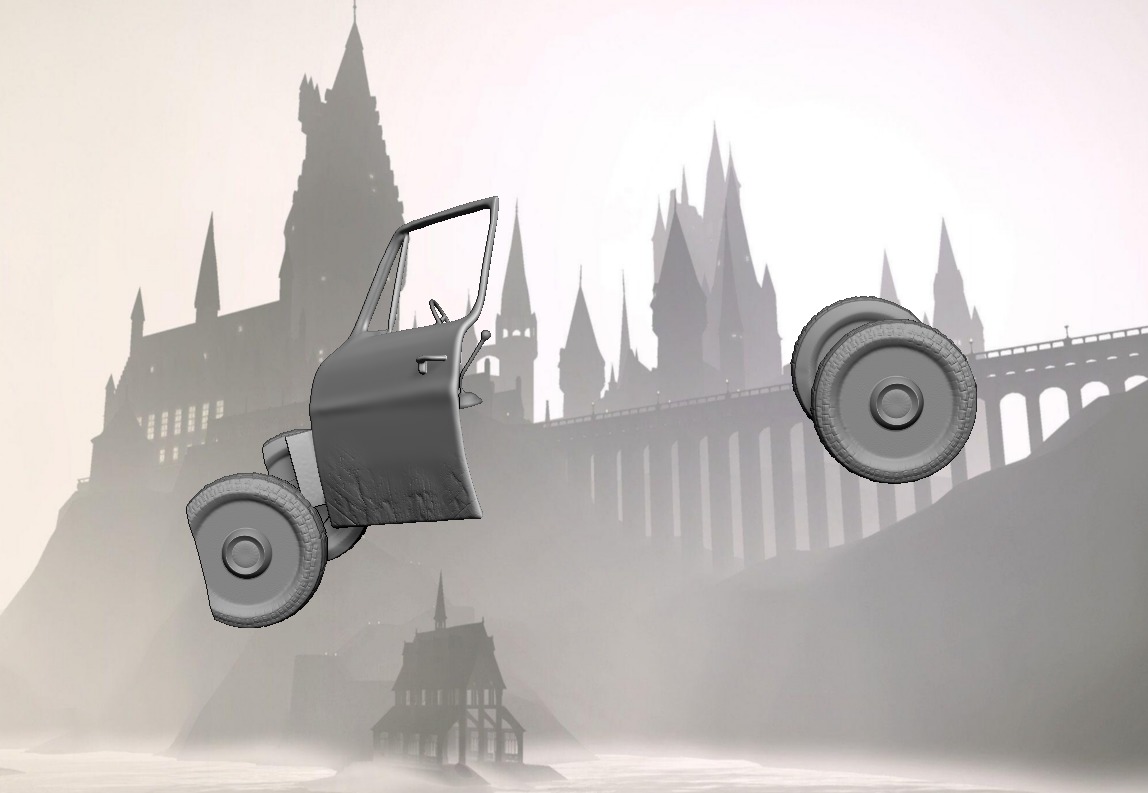 Lamp Harry Potter escapes from home in Ron Weasleys car 3D print model_6