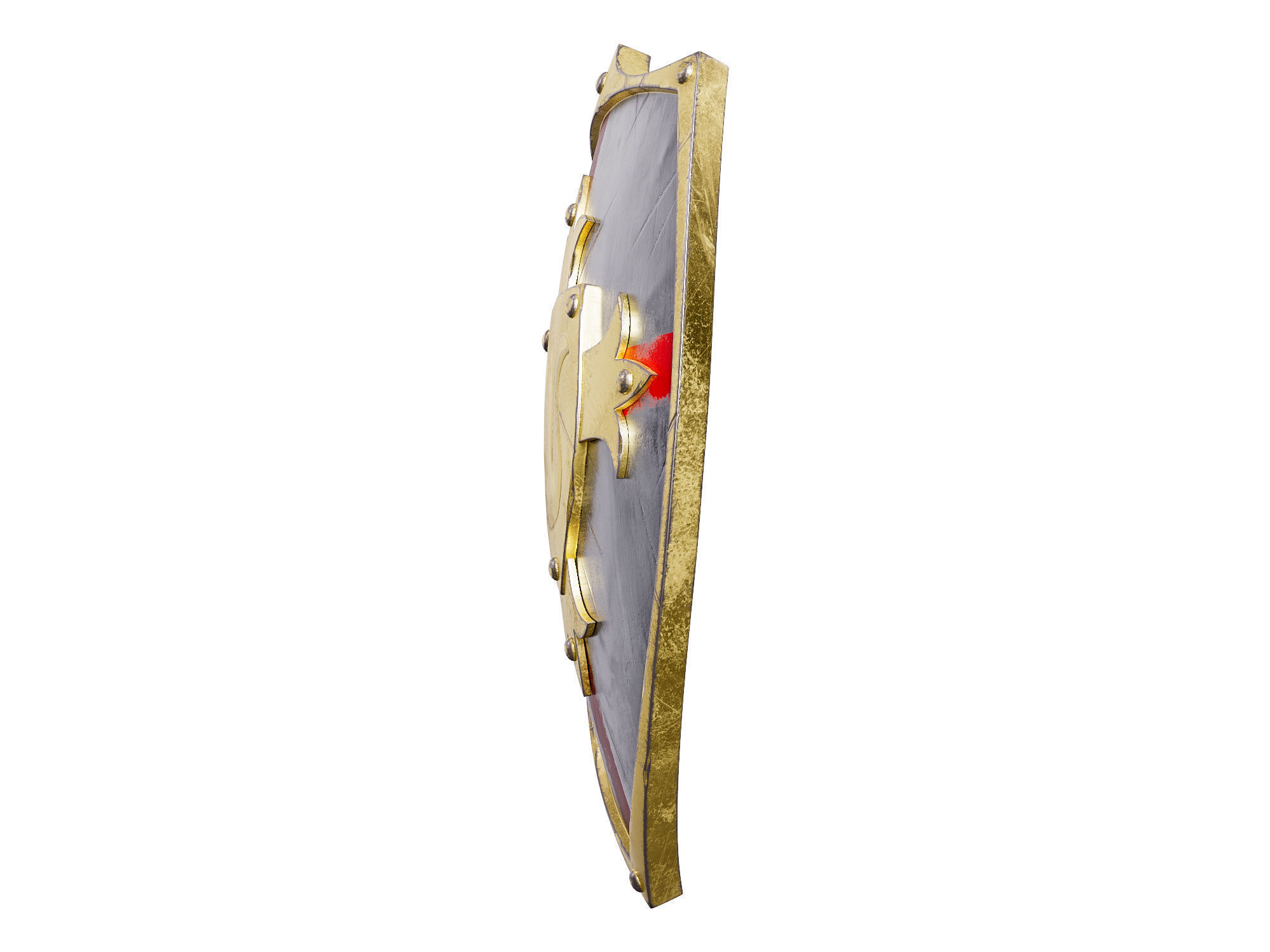 Knight Crusader shield 02- Low-poly 3d model Low-poly 3D model_4