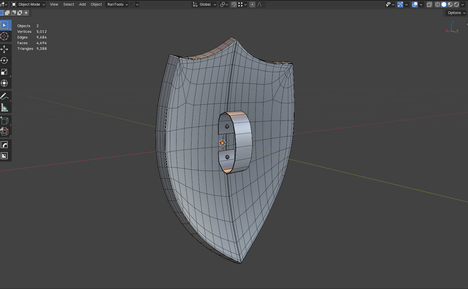 Knight Crusader shield 02- Low-poly 3d model Low-poly 3D model_14