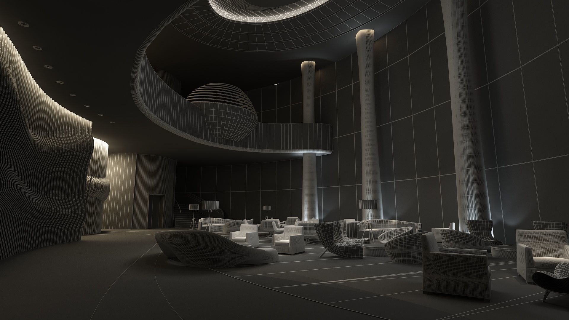 The Hotel Lobby 7 3D model_14