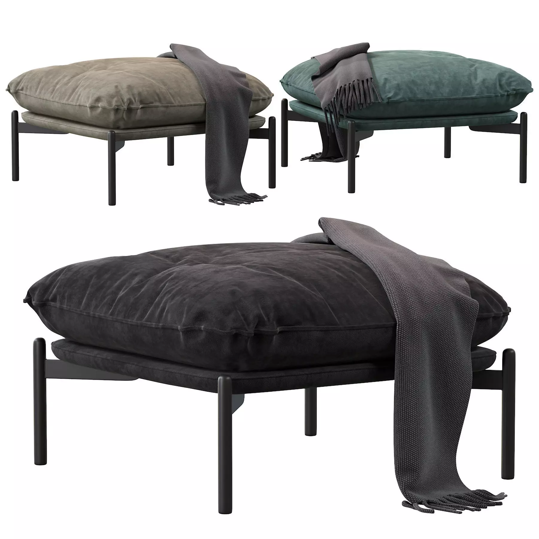 Cloud Pouf and Tradition 3D model_0