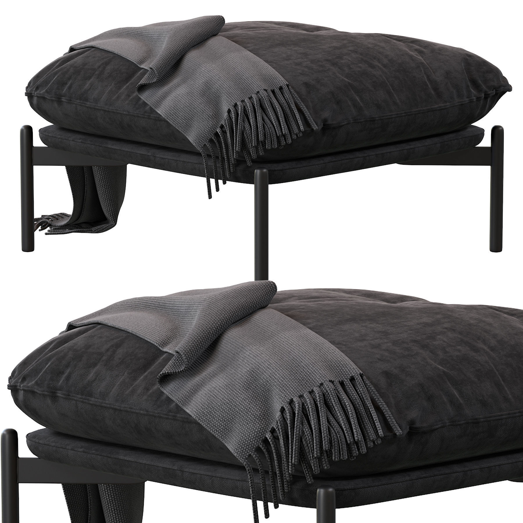 Cloud Pouf and Tradition 3D model_2