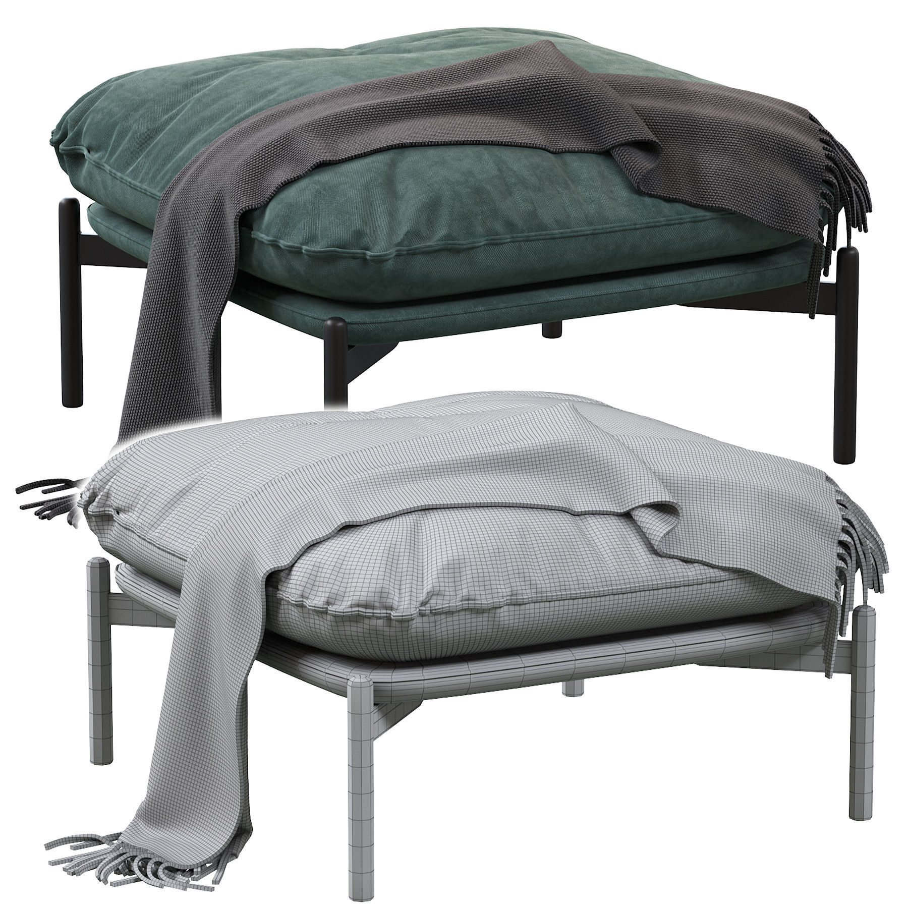 Cloud Pouf and Tradition 3D model_3