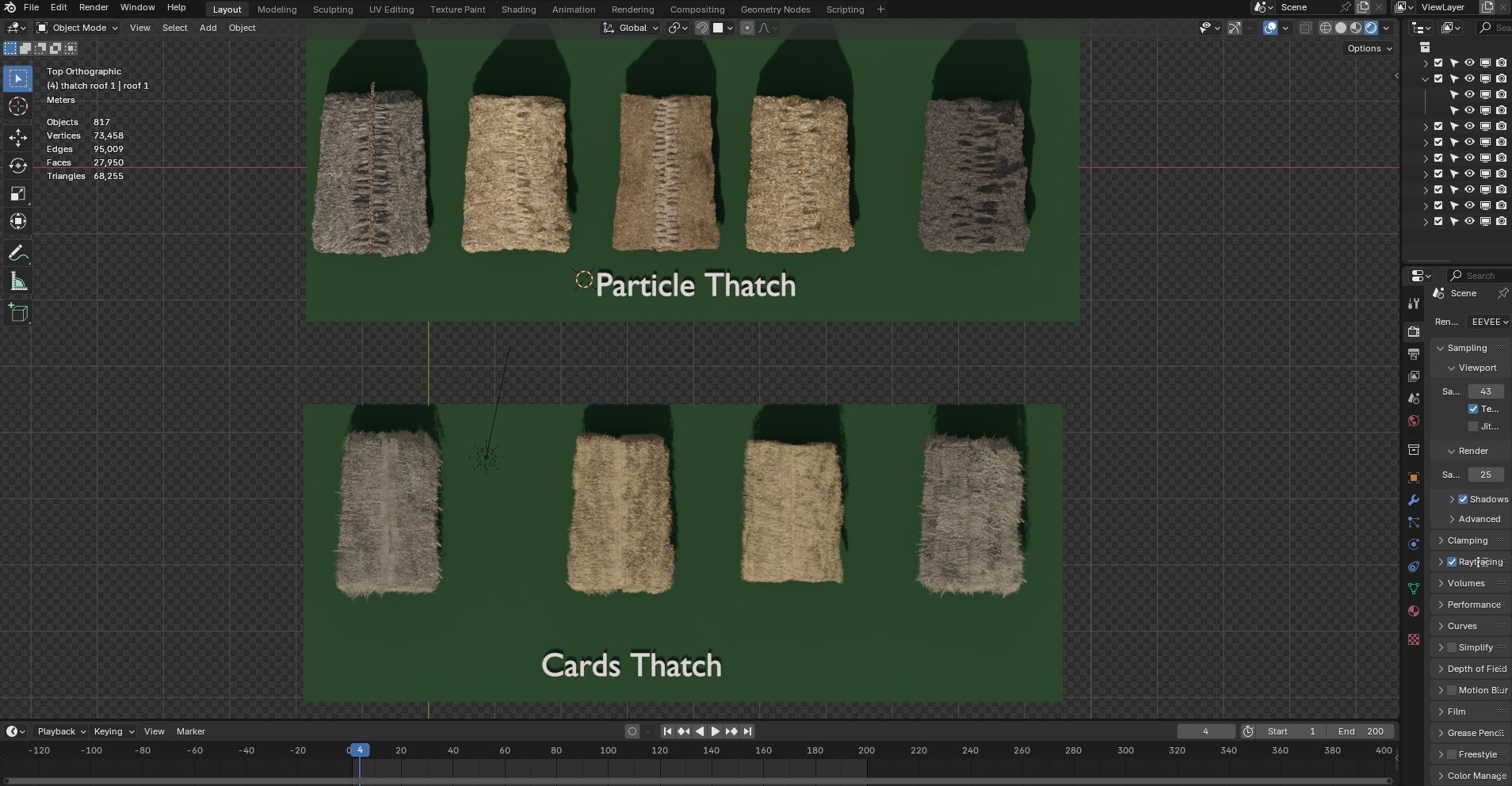 Thatch Hut Roof For Games and Films 3D model_5