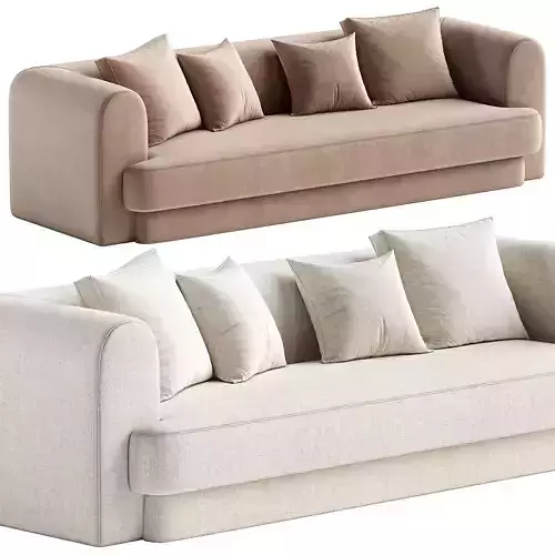 Form Camel Performance Velvet Sofa