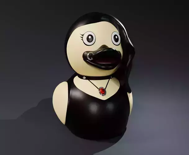 Cute Goth Rubber Duck 3D model