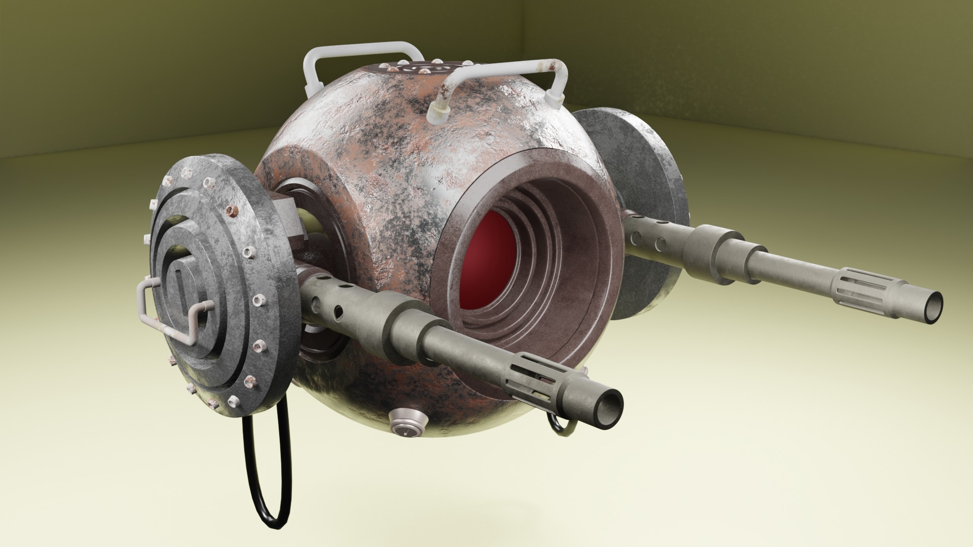 gun armor 3D model_1