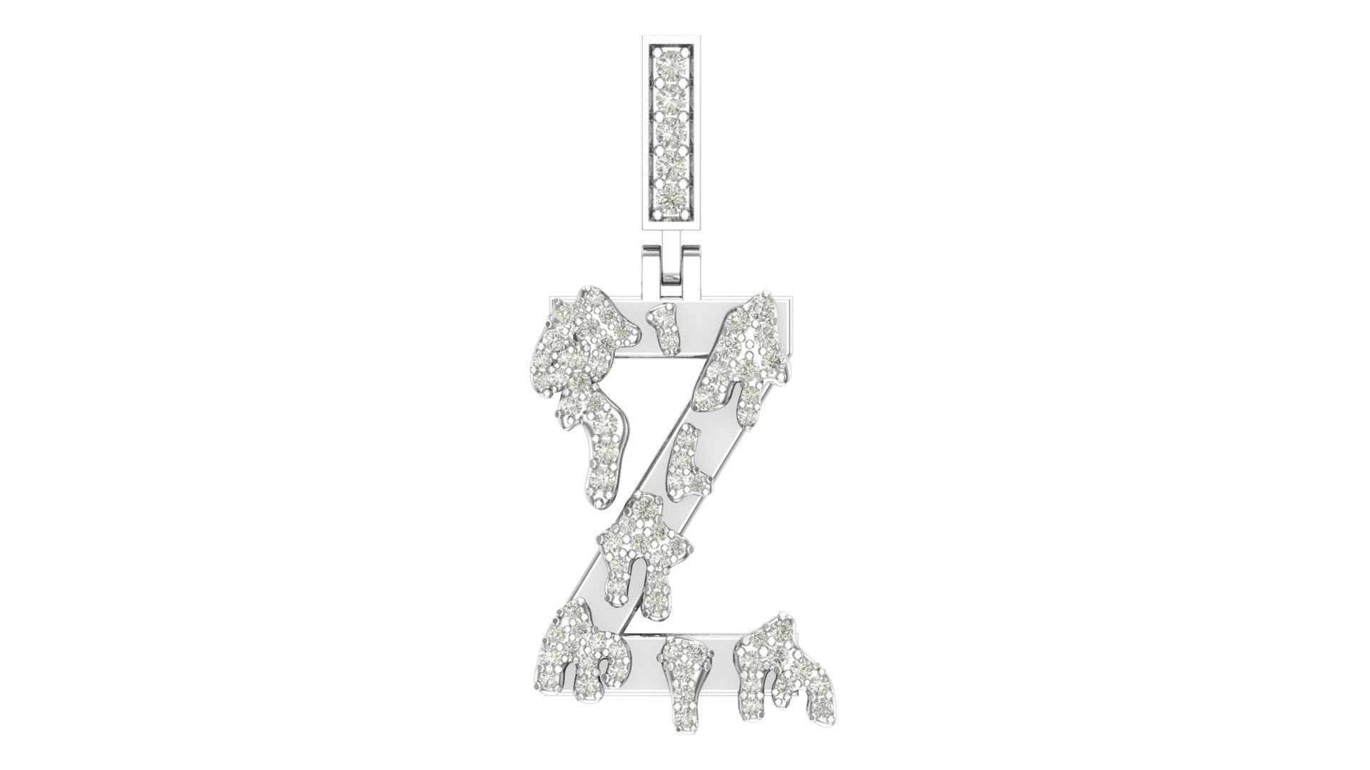 Alphabet Latter hiphop Pendent 3D print model_1