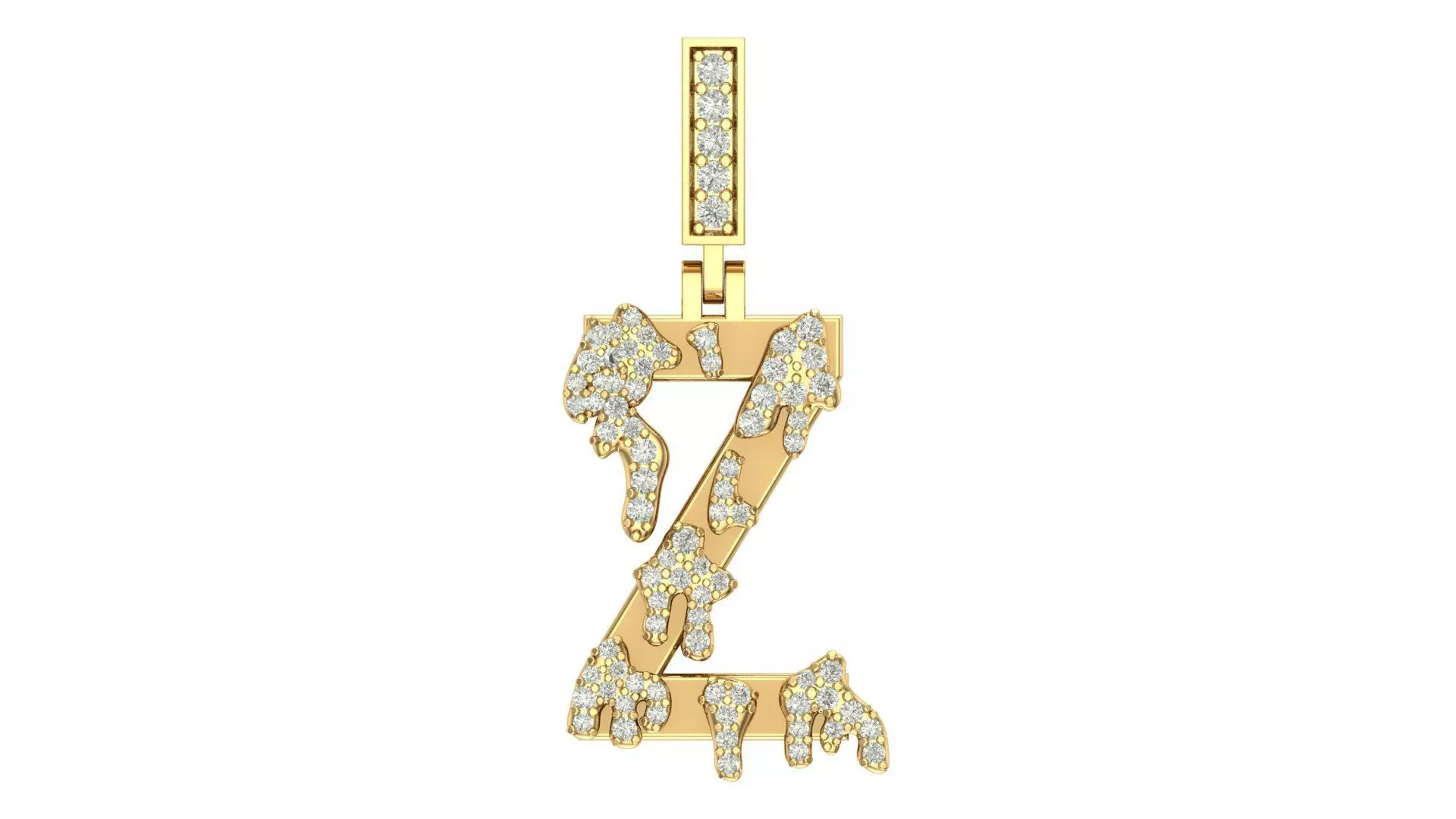 Alphabet Latter hiphop Pendent 3D print model_0
