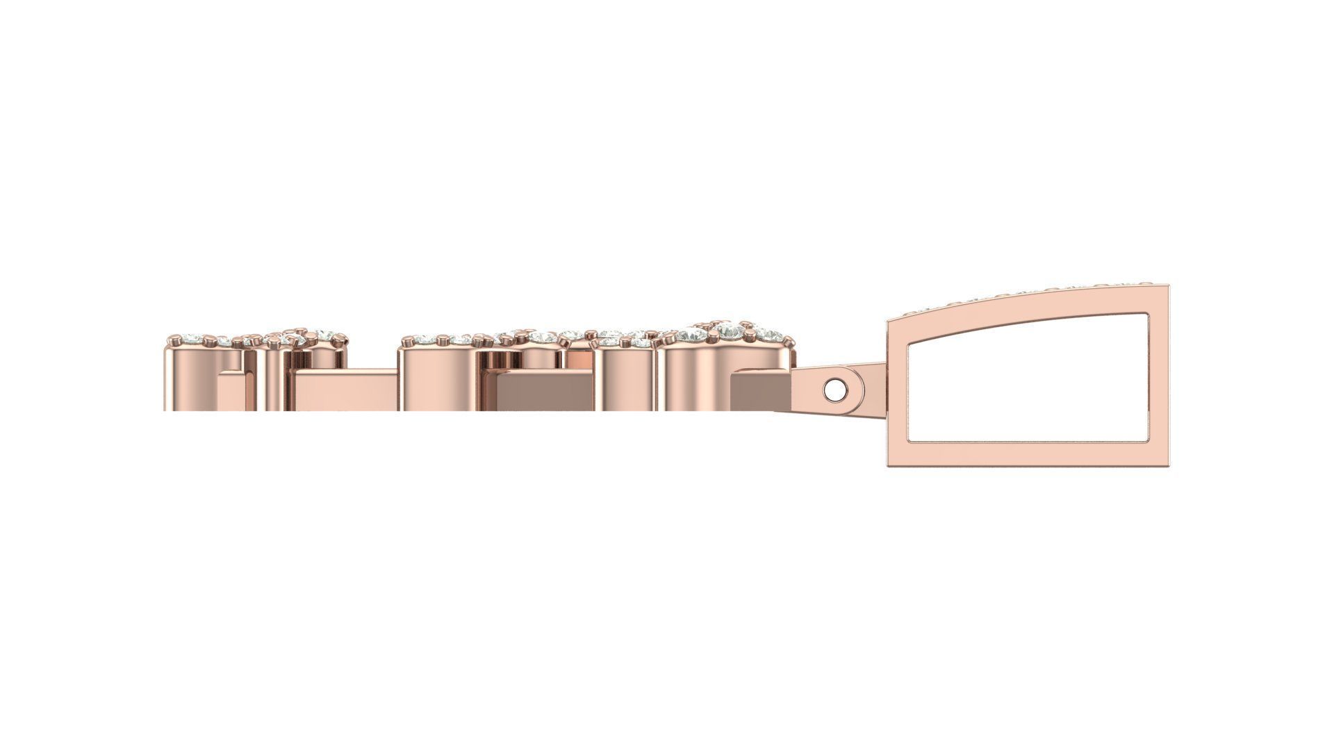 Alphabet Latter hiphop Pendent 3D print model_9