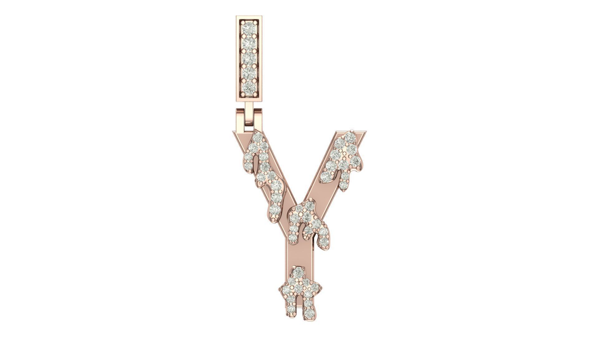 Alphabet Latter hiphop Pendent 3D print model_1