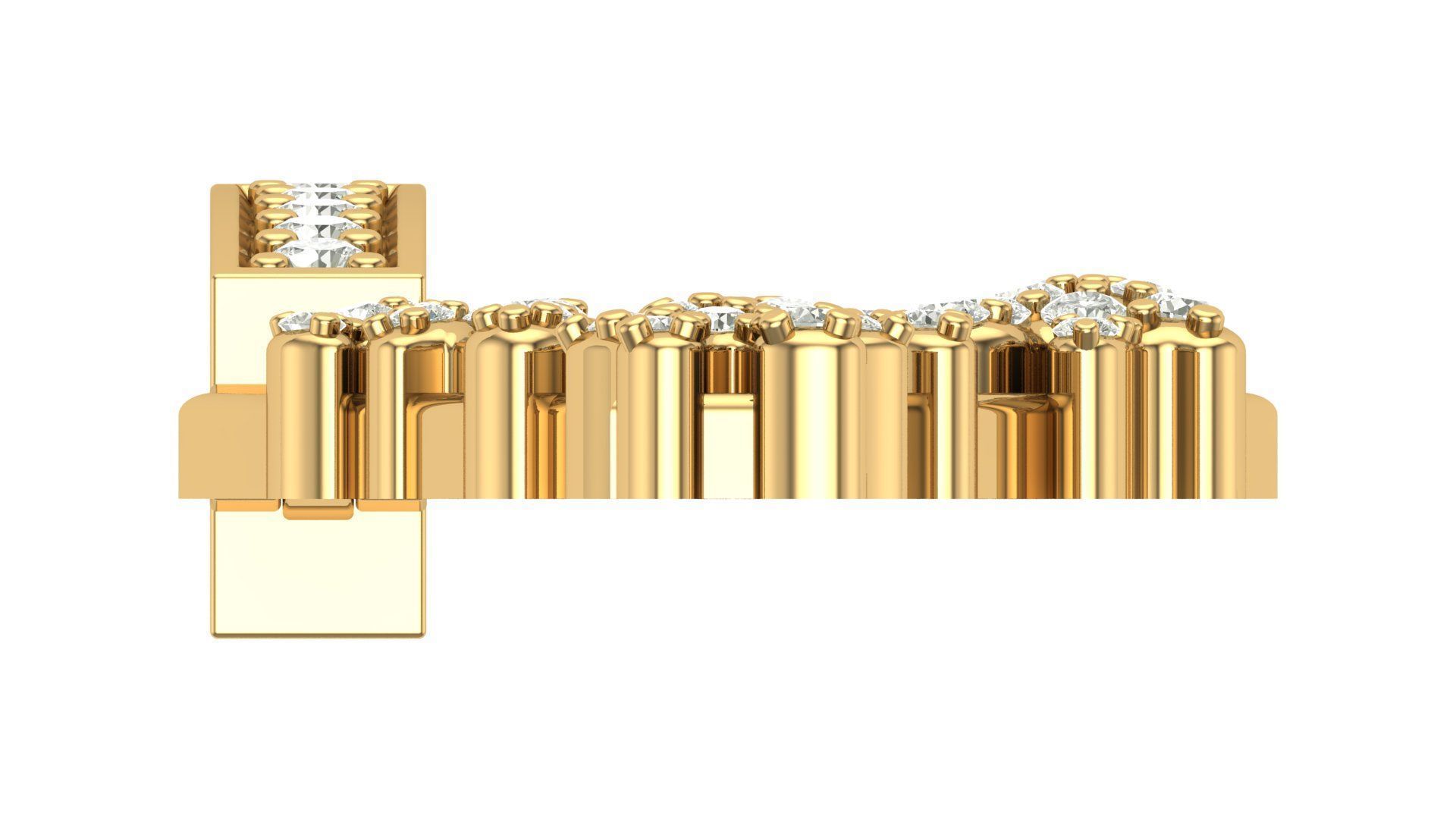 Alphabet Latter hiphop Pendent 3D print model_7