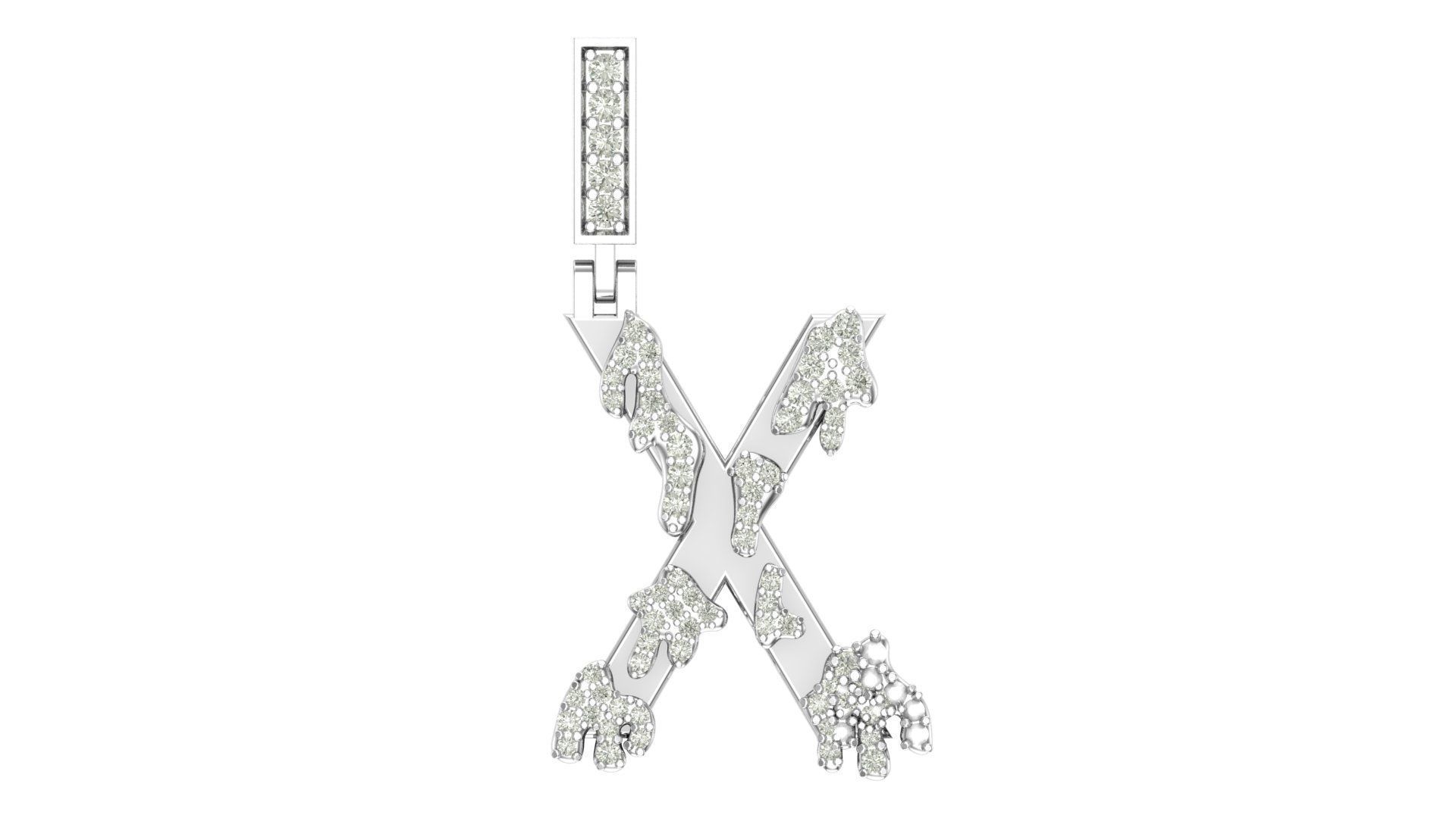 Alphabet Latter hiphop Pendent 3D print model_2