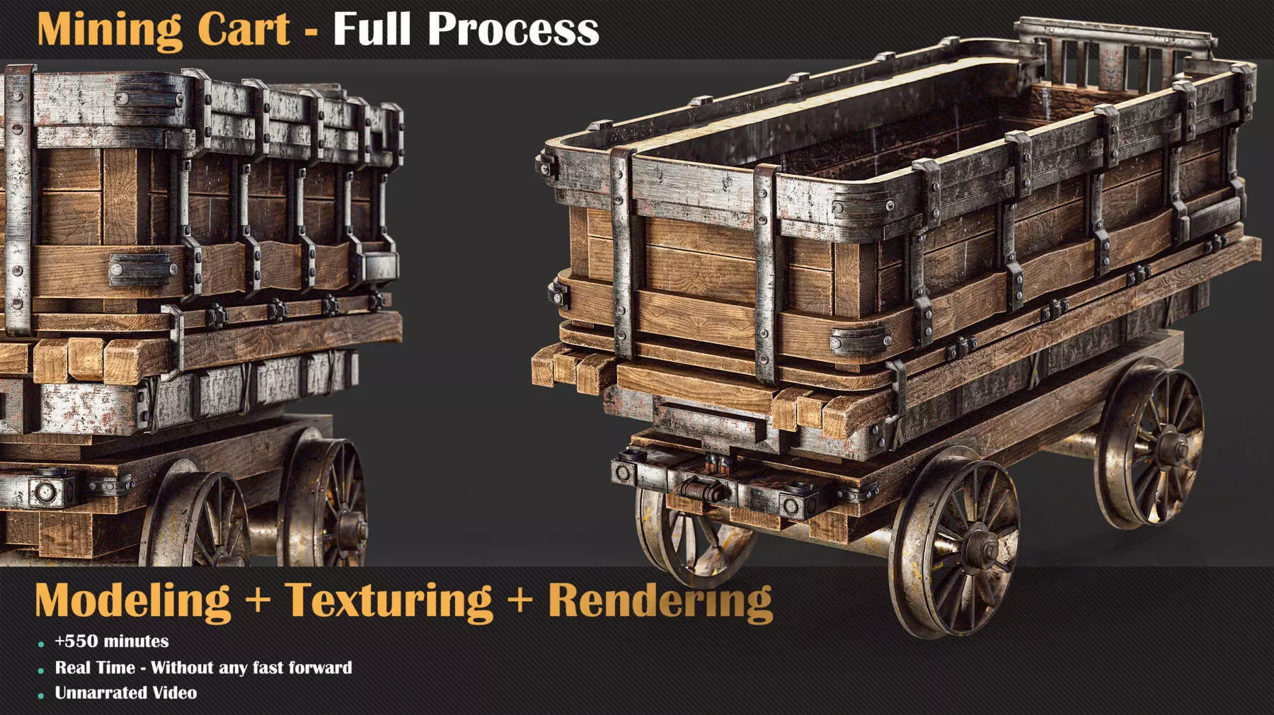 Mining Cart - Full Tutorial 3D model
