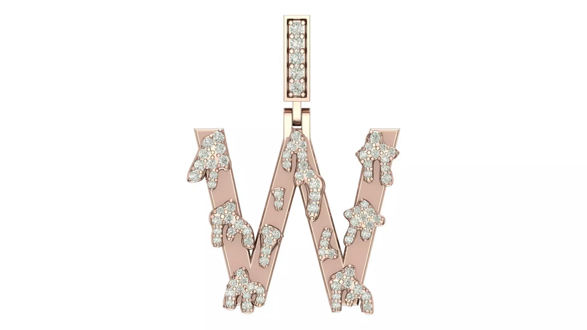 Alphabet Latter hiphop Pendent 3D print model_0