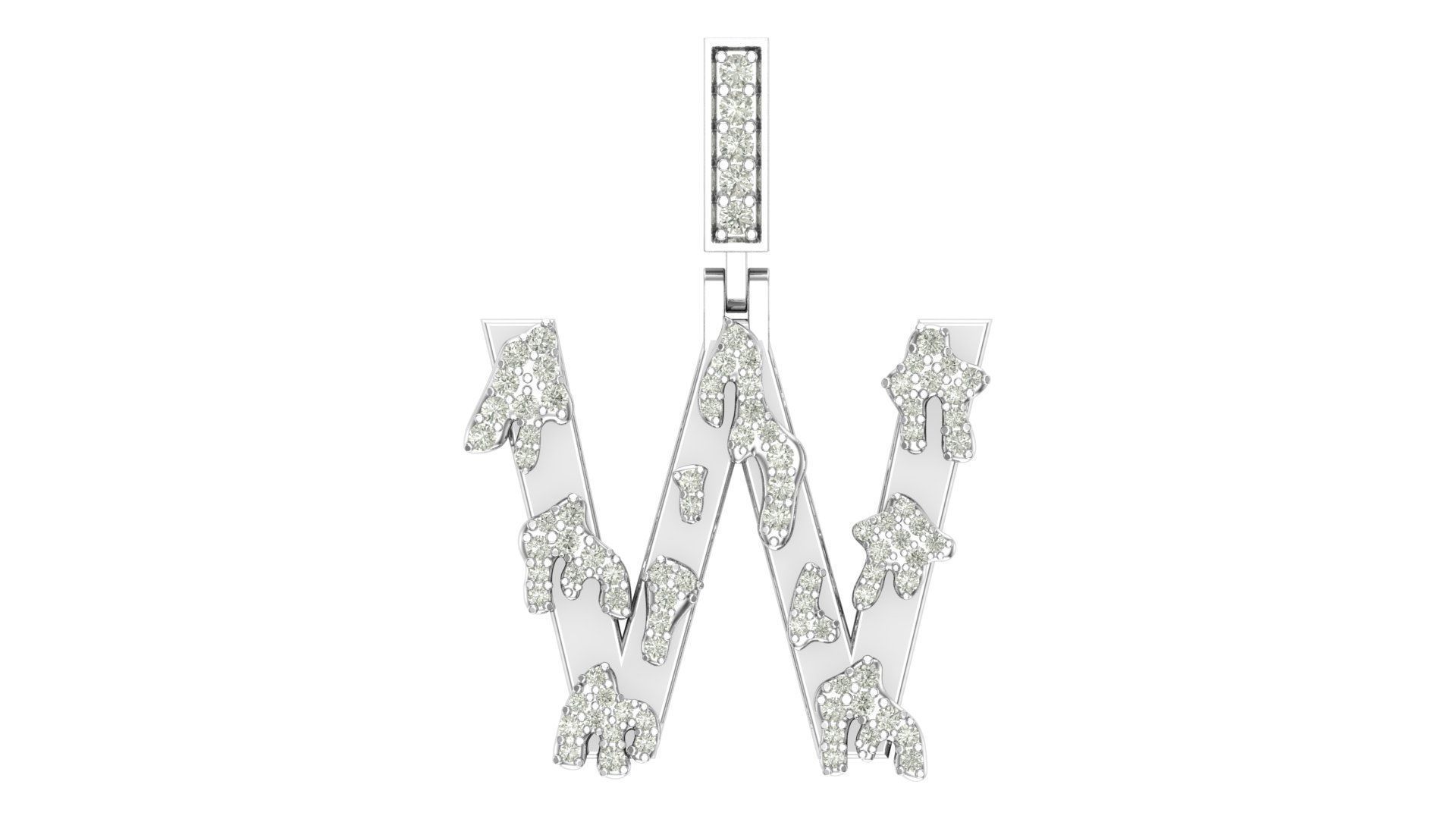 Alphabet Latter hiphop Pendent 3D print model_6